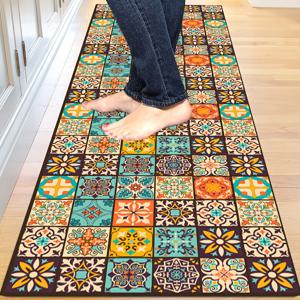 TEMU 1개/2개, 3mm 두께 컬러풀 주방 매트, 러닝 매트, 현관 매트, 주방 거실 세탁실 욕실 흡수 매트 세트, 룸