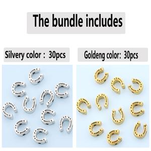 TEMU 60개/30개 말굽 스페이서 비즈 U자형 비즈 프레임 반원형 비즈 프레임 루즈 비즈 수제 피어싱 비즈 장식 비즈 통구 스페이서 비즈 커넥터 루즈 비즈 DIY 팔찌 목걸이 발찌, 귀걸이 헤어 액세서리 펜던트 직조 재료 폰 스트랩 키체인, 공예 주얼리 만들기에 적합|피어싱