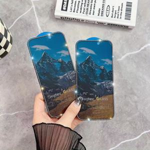 TEMU 아이폰 17/17 Pro/17 Pro Max/11/12/13/14/15/16 Plus/Pro/Pro Max용 2개 HD 플래시 보호 케이스, 샤인 노크틸루센 강화 유리, 지문 방지 및 스파이 방지, 스크래치 방지, 내구성 및 스타일리시 디자인, 휴대폰 보호