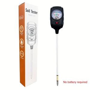 TEMU 3in 1 토양 테스터, 정원 영양소, 잔디, 원예, 농업, 실내 및 실외 식물용 토양 수분/비옥도/PH 테스터, 토양 PH 측정기, 토양 테스터 키트, 배터리 필요 없음