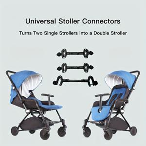 TEMU 3개 x 범용 유모차 이중 커넥터 | 퀵 릴리스 조인트 후크 커플러 소켓이 있는 유모차 액세서리, ABS 재질, 컬러
