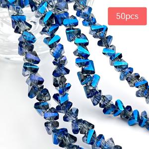 TEMU 8mm 수제 유리 씨앗 비즈와 면처리된 삼각형 비즈 - 목걸이 팔찌 제작용 DIY 보석 재료, 반짝이는 보석 같은 구슬 모음