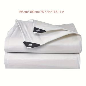 TEMU 흰색과 검은색 플라스틱 커버, 야외 정원에 적합, 폴리에틸렌 캔버스, 트레일러, 자동차, 트럭, 자전거, 수영장, 농장, 정원 커버, 차량 보호에 적합, 내구성 있는 커버, 날씨에 강한 커버, 보호 커버, 농장 소유자, 수영장 커버, 차양 양말 태양 해변 바람, 텐트