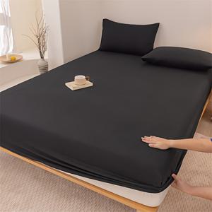 TEMU 싱글/더블 침대용 부드러운 매트리스 커버 맞춤핏 매트리스 시트 1개, 로우프로파일 침대보 보호매트, 기계 세탁 가능