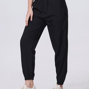 TEMU 여성용 가벼운 러닝 조거 팬츠 - 신축성 허리밴드 & 포켓, 여름 운동용 하이킹 헬스 팬츠, 조깅, 걷기, 캐주얼 착용에 적합 - 솔리드 컬러 캐주얼 아웃도어 웨어|여름바지