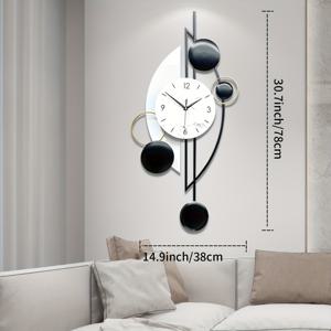 TEMU TOHOOYO 모던 벽시계 - 조용하고 끊김 없는 대형 숫자, 배터리 구동(AA 포함되지 않음) - 거실, 식당, 사무실용 - 현대적인 홈 데코 - 내구성 있는 철 구조 - 이상적인 집들이나 크리스마스 선물, 거실용 시계, 세련된 디자인, 고품질 마감, 스타일리시한 시계, 인테리어 , 크리스마스 장식