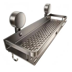 TEMU 흡착판이 있는 녹 방지 벽걸이형 샤워 선반 - 튼튼한 플로팅 선반, 수건 걸이 포함, 샴푸, 비누 및 기타 물품을 위한 욕실 공간 절약 디자인, 욕실 트레이|욕실선반|샤워타올