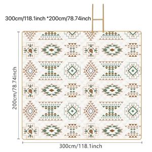 TEMU 야외 피크닉 담요, 접이식 체크 무늬 매트, 해변, 캠핑 및 잔디밭 공원 액세서리에 적합, 6.5mm.|캠핑매트|캠핑용품