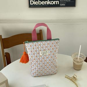 TEMU 한국 스타일의 엄마 가방 젖일러 보관용 걸이 가방 우유 병 바구니 가방 엄마 가방 자수 핸드백