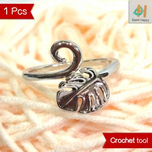 TEMU 2025년 신상 코바늘 뜨개질 도구 1개, 날개 또는 잎 모양 디자인 - 자신에게 이상적인 선물, 뜨개질 경험 향상을 위한 완벽한 선택.