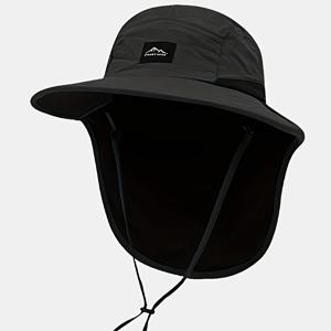 TEMU 남녀 공용 야외 태양 방지 낚시 모자, 스트리트 스타일 폴리에스터 페도라, 낚시, 여행, 캠핑 및 하이킹용 분리 가능한 목 플랩 - 혼합 색상, 손세탁 가능, 하이킹 모자