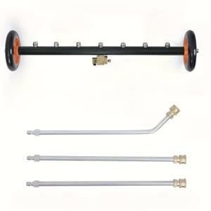 TEMU 자동차 세척 도구 세트 고압 워셔 7 노즐 클리너 키트, 1/4 퀵 커넥트, 자동차 밑면 세척용 스테인리스 연장봉 3개 포함, 4000psi