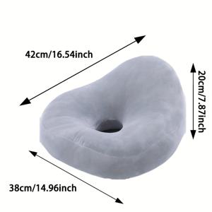 TEMU 인체공학적 시트 쿠션, 압력 완화 설계, 사무실, 가정, 자동차 또는 휠체어에서 오래 앉아 있는 데 이상적. 엉덩이, 꼬리뼈, 꼬리뼈, 척추통을 위한 추가 지지력을 제공합니다. 라이트 그레이 색상으로 제공됩니다.