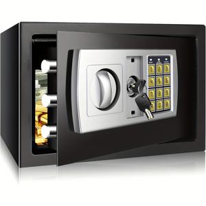 TEMU KOKAY 8.5L 미니 디지털 안전함 - 철, 배터리 구동, 배터리 필요 없음, 가정, 사무실, 호텔 사용에 적합, 현금 및 귀중품 안전, 가정용 안전함|현대 안전함 디자인|내구성 있는 안전함, 가정용 안전함