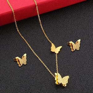 TEMU 3개입 SHZYLN 여성용 스테인리스 스틸 나비 목걸이 칼라 - 우아한 칼라본 주얼리, 나비 펜던트, 선물, 사계절 착용, 데일리 & 특별한 날, 3개 체인 (내구성 & 변색 방지)