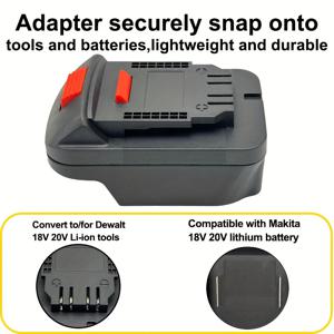 TEMU 이것은 Dewalt 공구와 함께 사용할 수 있도록 Makita 배터리를 변환하는 컨버터이며, 18V/20V 전동 공구에 유용한 액세서리이며, 애호가와 전문가 모두에게 이상적입니다.