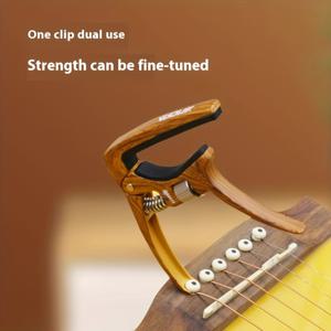 TEMU AROMA AC-30 프로페셔널 아쿠스틱 및 전기 기타, 우쿨렐레용 캡, 합금, 쉽게 조정 가능한 소프라노 크로마틱, 고음질 아쿠스틱 톤, 체리우드 피니시, 기타 액세서리