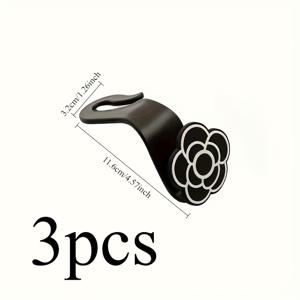 TEMU 3개 세트의 우아한 캠벨리아 자동차 시트 백서트 후크 - 뒷좌석 가방을 위한 세련된 숨은 보관용 행거, 우아한 소형 자동차 인테리어 액세서리, 세련된 스타일을 위한 시트백 서터 및 스토리지