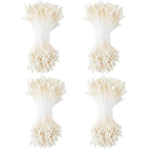 TEMU 1520개 노란색 진주 이중 머리 인공 꽃 수술 - 결혼식, 크리스마스, 스크랩북킹 및 DIY 공예 장식을 위한 생동감 있는 2mm 꽃 가루