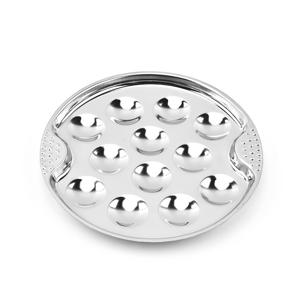 TEMU 오이스터, 달팽이, 호롱, 찜에 적합한 스테인리스 스틸 접시 1개, 레스토랑 바베큐 및 소스 제공에 적합