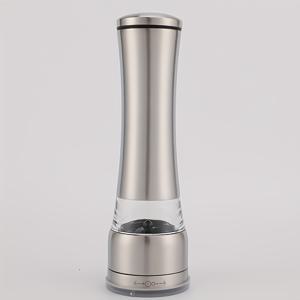 TEMU 스테인리스 스틸 수동 후추 분쇄기 - 조절 가능한 두께, 대용량, 휴대용 디자인으로 야외 요리 및 가정용으로 적합, 검은색/흰색 후추, 바다 소금/조소금, 후추/흰 설탕, 야외 요리 장비|현대 주방 액세서리|내구성 있는 구조, 주방용 후추 분쇄기
