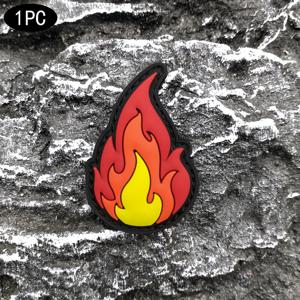 TEMU 1pc 플레임 모럴 패치, 팔, 배낭, 전술 벨트용 3D PVC 배지 - 의류 장식, 혼합 색상, 고정 장치, 의류 장식 | 생동감 있는 디자인 | 내구성 있는 PVC