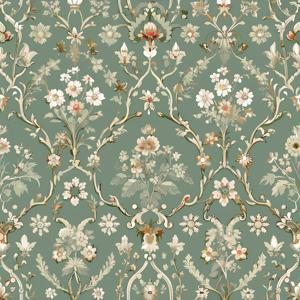 TEMU 1 롤 녹색 꽃 자체 접착 벽지 - 쉬운 설치, 방수 및 얼룩 방지, 분리 가능, 거실, 침실, 주방 및 욕실에 이상적, 직선 매칭 패턴, 침실 벽 장식 | 꽃 패턴 | 쉬운 설치 벽지, 벽 장식