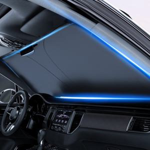 TEMU 1개 자동차 절연 선글라스 티타늄 실버 안티-선 우산 이중 원형 차양 천 자외선 차단 차량용