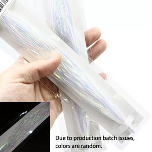 TEMU Gliss의 N Glow 울트라 파인 섬유 무지개빛 플래시 스트랜드 - 25cm 혼합 색상 팩, 낚시 미끼 장식용, 진주 빛 톤의 물고기 비늘 효과, 강화된 빛 반사를 위한 골판지 질감