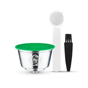 TEMU 스테인리스 스틸 재사용 커피 캡슐 리필 포드 - 돌체 구스토 기계 호환 고급 필터 디자인, 컴팩트 보관 및 쉬운 충전 뚜껑, 다양한 커피 메이커와 호환 가능한 커피 팟 리필 | 스테인리스 스틸 캡슐, 커피 캡슐 재사용 가능