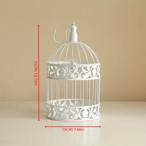 TEMU 미국 빈티지 주철 장식 새장, 전시 장식품, 소품, 유럽 호텔 웨딩 새장.