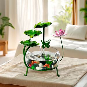 TEMU 1개 USB 전원 가정 및 사무실 장식 데스크탑 분수, 휴대용 워터폴 키트로 편안함과 명상에 적합한 천연 돌이 포함된 실내 분수, 크리스마스 장식, 봄 여름 장식품, 선물