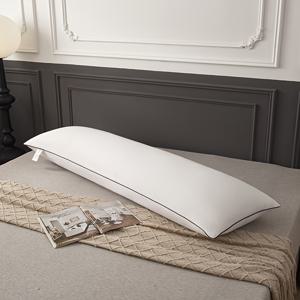 TEMU 1개 소프트 익스텐디드 베개 | 화이트, 편안한 수면용 바디 베개 (호텔 및 가정용), 싱글 및 더블, 목 보호를 위한 높은 베개, 흡습성 및 통기성, 커플에게 적합, 세탁기 사용 가능