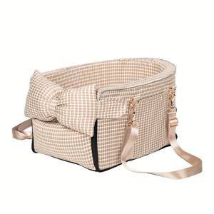 TEMU 휴대용 자동차 강아지 시트, 소형, 폴리에스터 블렌드, 자동차 대시보드 또는 시트용