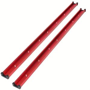 TEMU 2개입 타입 30 800mm 31.49인치 목공용 T-슬롯 트랙 목공 슬라이드 트랙 레드/블루 리미트 가이드 레일 푸셔 범용 슬라이드 작업대 DIY 개조