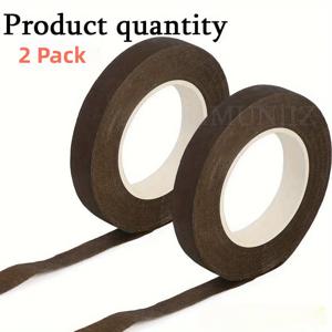 TEMU 2/4개/롤 DIY 플로럴 테이프, 방수 불가, 각 0.5인치 x 20야드, 커피 브라운 꽃줄기 랩핑용 - 핸드메이드 꽃, 부케 포장, 웨딩부케, 인조꽃 장식용 종이 접착 테이프