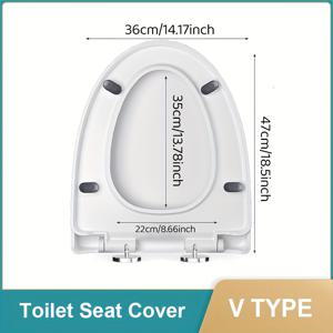 TEMU FOJO 소프트 클로즈 뚜껑이 있는 변기 시트 커버, 도구 필요 없는 쉬운 설치, 내구성 있는 플라스틱 구조, 가정용 욕실 사용을 위한 클래식 디자인|변기커버