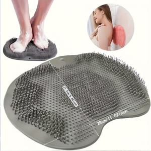 TEMU 1개 소프트브리즈 발 각질 제거 패드 (흡착컵 포함), 저자극성 미끄럼 방지 딥 클렌징 발 마사저, 샤워용 무취 수동 각질 제거 발 브러시, 홈 욕실용