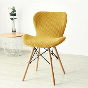 TEMU 가정 및 호텔용 탄성 옥수수 곡물 플러시 원단 의자 커버 1개, 나비형 및 불규칙 의자에 적합.