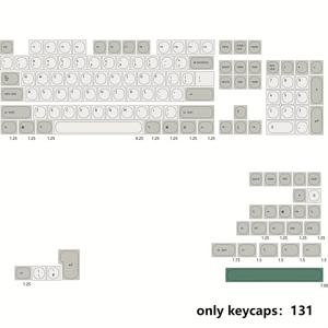 TEMU 131키 레트로 스타일 PBT 다이서림 키캡, 61/64/75/87/98/104키 메카닉 키보드 레이아웃에 적합|키캡|키캡