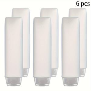 TEMU 화장품 및 세면용품을 위한 여행용 스퀴즈 병 6개 세트, 누수 방지 및 휴대 가능, 개인 관리 및 뷰티 제품에 적합.