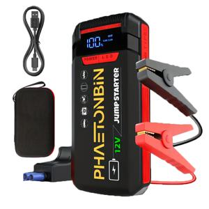TEMU 6.0L 가솔린 & 3.0L 디젤 엔진용 1500A 휴대용 디지털 디스플레이 자동차 점프 스타터, 12V 배터리 충전기 및 3가지 모드 플래시라이트 포함 파워뱅크
