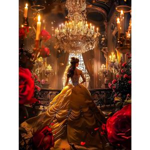 TEMU 1개 5D DIY 풀 페인팅 키트 - 퀸 테마 아크릴 라운드 아트, 초보자용 쉬운 홈 벽 장식 및 선물|보석십자수