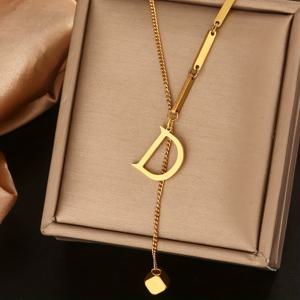 TEMU 패셔너블 여성용 26자 알파벳 태슬 목걸이, 스테인리스 스틸 18K 골드 도금 Y자형 태슬 펜던트 목걸이, 데일리 웨어 및 선물용으로 완벽