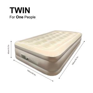 TEMU 자동 펌프 내장형 에어매트리스, 15.7인치 두께 캠핑 슬리핑 패드, 마이크로파이버 표면, 휴대용 인플레이터블 침대 (RV, 텐트, 여행, 실내/야외용), 수리 키트 및 가방 포함 (트윈-1인용, 퀸-2인용, 킹-3인용)|텐트
