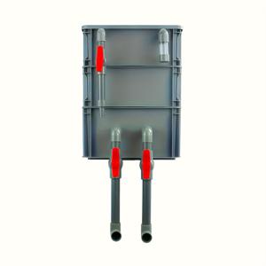 TEMU 어항 필터 박스 - 어항 및 연못용, 전기 없음, 배터리 없음, 수중 순환 시스템, 다중 필터링 시스템, 회색