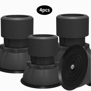 TEMU 1 세트(4개/세트) 높이 조절 세탁기 및 건조기 받침대, 진동 방지 플라스틱 패드, 가전제품 및 가구용 방습 받침대, 세탁기, 건조기, 냉장고, 소파, 의자에 적합