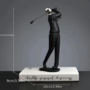 TEMU 모던 블랙 골프 피규어 - 레진 홈 데코, 거실, 현관, TV 스탠드 또는 와인 캐비닛 디스플레이용, 모던 홈 데코 크리스마스 장식