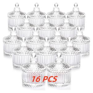 TEMU 뚜껑이 있는 16개 바람의 촛대, 대량 티라이트 홀더, 테이블 센터피스, 결혼식 및 홈 데코에 적합 (2.68인치 X 1.65인치, 투명)