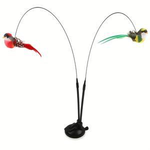 TEMU 1/2개, 고양이 장난감 세트, 상호작용 및 재미있는 장난감, 애완동물 운동 및 사냥 용품, 긴 막대 강력 접착 베이스와 종 포함, 실내용 고양이 장난감